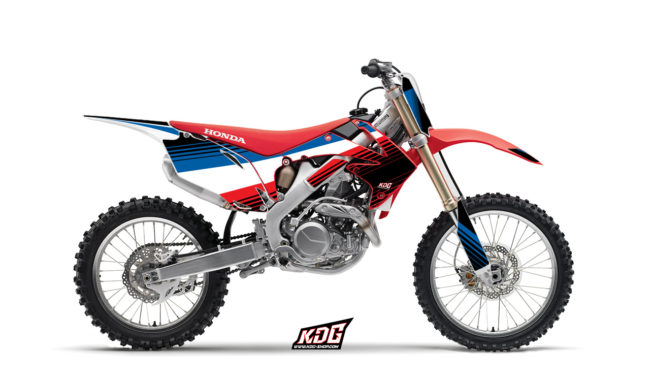 Kit déco motocross - Nations France - Honda CRF 250 2010 à 2013 et CRF 450 2009 à 2012